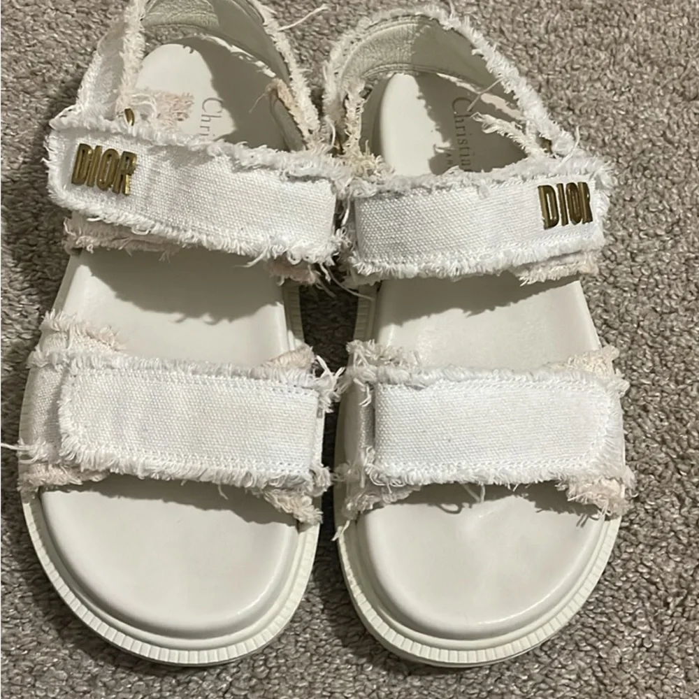Dior Beige Dioract Sandals - Picture 2 of 3